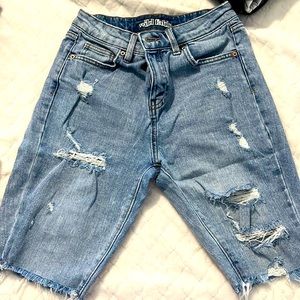 Ripped Jean Shorts